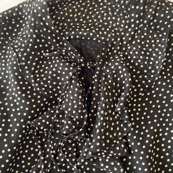 Tommy Hilfiger Medium Black Polka Dotted top - Picture 3 of 11